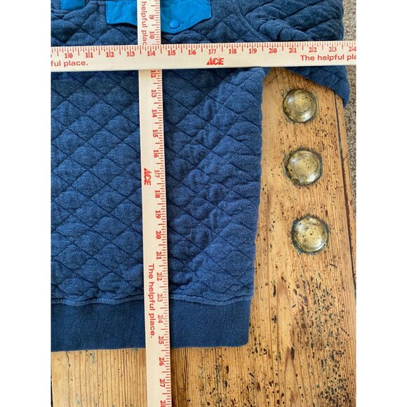 Patagonia Men’s Organic Cotton Snap-T Pullover Quilted Navy/Blue Small 40th - Picture 6 of 6